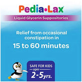 Pedia-Lax Laxative Liquid Glycerin Suppositories for Kids, Ages 2-5, 6 Count